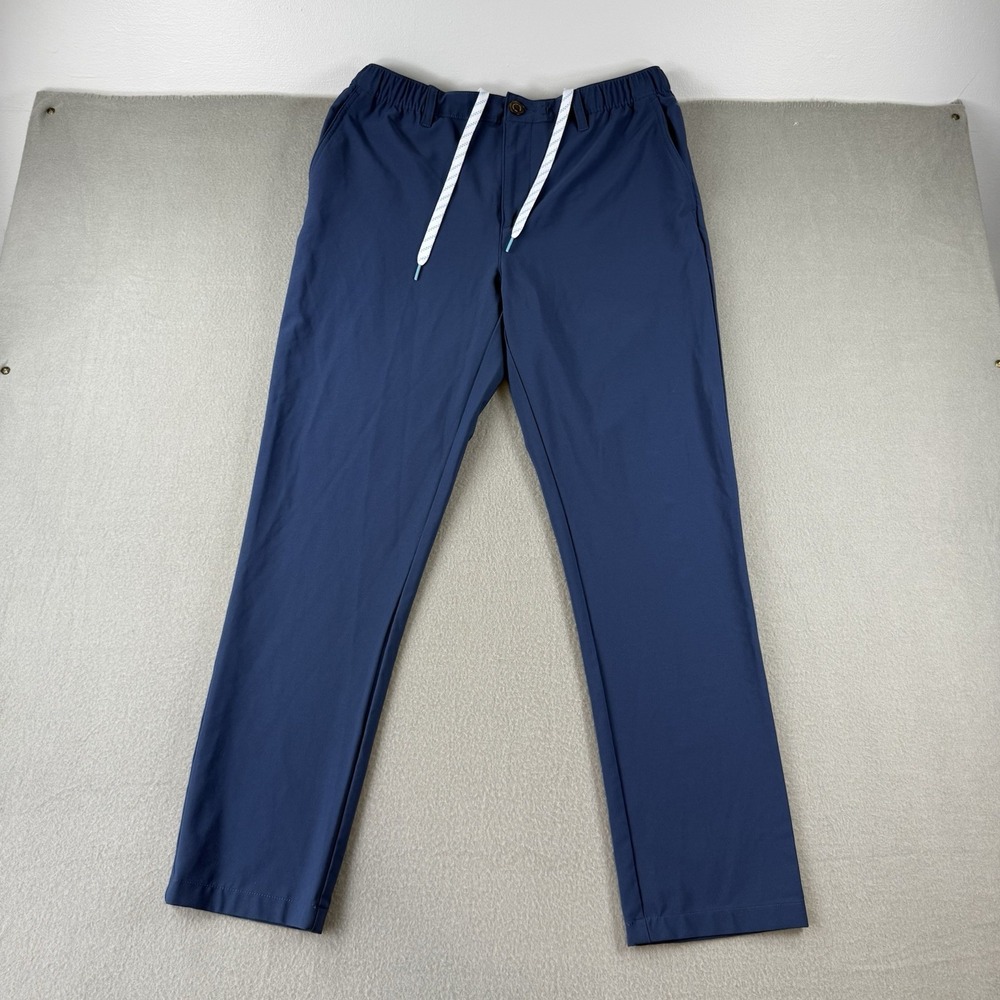 Chubbies Everywear Pant Mens Sz L Navy Blue Stretch Performance Chino Drawstring